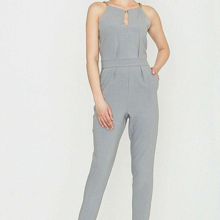 Sophisticated Chain-Detail Jumpsuit - Très Elite