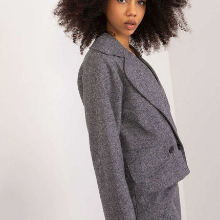 Sophisticated Cotton Blend Women's Double-Breasted Jacket - Très Elite