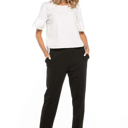 Sophisticated Cotton Blend Women's Trousers - Très Elite