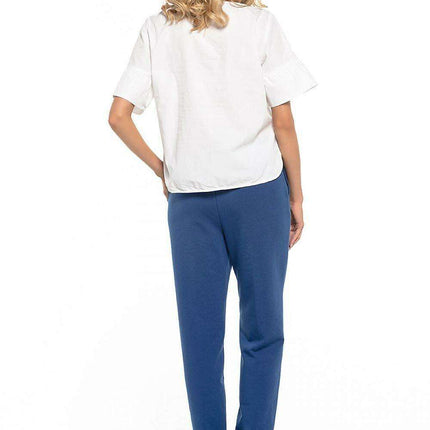 Sophisticated Cotton Blend Women's Trousers - Très Elite