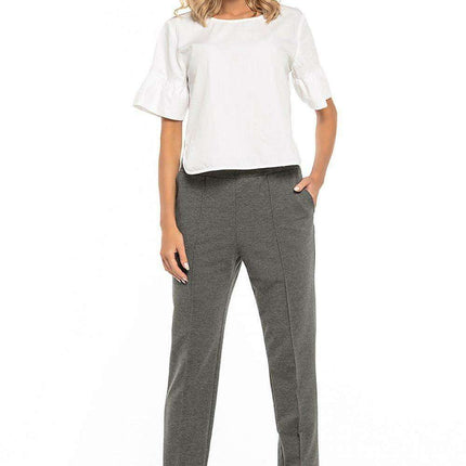 Sophisticated Cotton Blend Women's Trousers - Très Elite