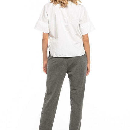 Sophisticated Cotton Blend Women's Trousers - Très Elite