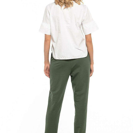 Sophisticated Cotton Blend Women's Trousers - Très Elite