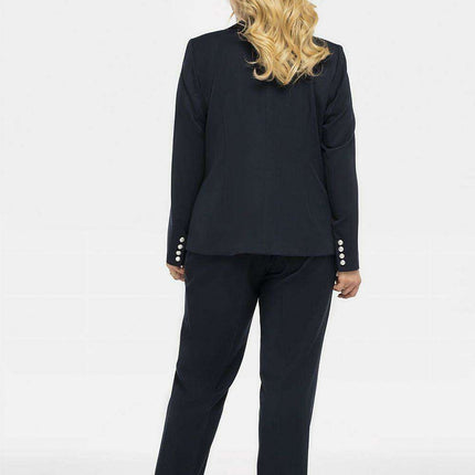 Sophisticated Curvy Karko Blazer - Elegant Plus Size Jacket - Très Elite