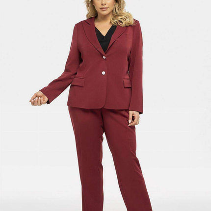 Sophisticated Curvy Karko Blazer - Elegant Plus Size Jacket - Très Elite