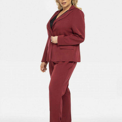 Sophisticated Curvy Karko Blazer - Elegant Plus Size Jacket - Très Elite
