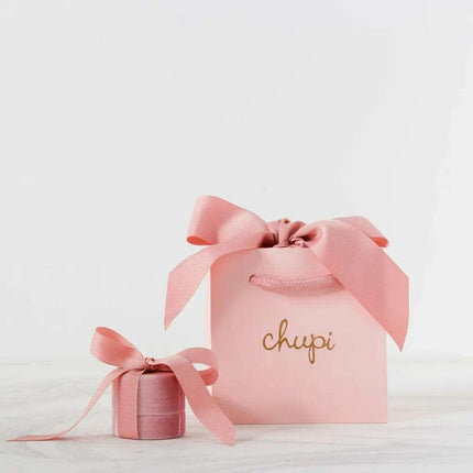 Sophisticated Custom Pink Jewelry Gift Bags with Gold Foil Logo - 500 Pieces - Très Elite