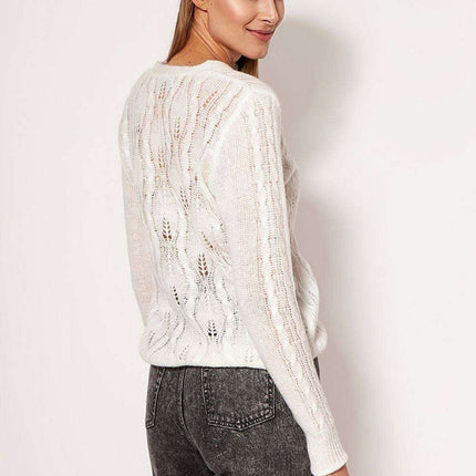 Sophisticated Deep V-Neck Knit Cardigan - Très Elite
