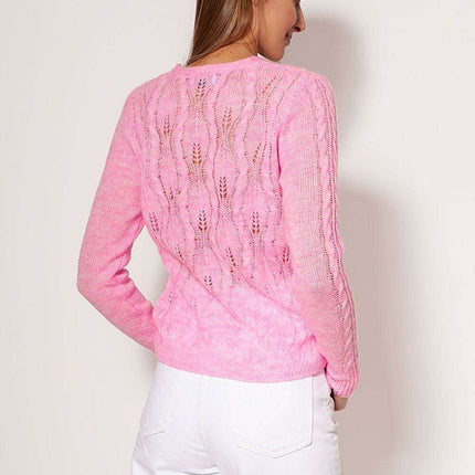 Sophisticated Deep V-Neck Knit Cardigan - Très Elite