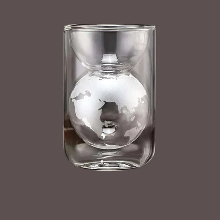 Sophisticated Double-Walled Globe-Shaped Glass Cup for All Your Favorite Drinks - Très Elite