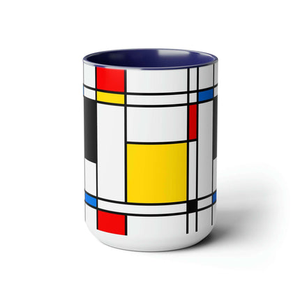 Sophisticated Dual-Tone Ceramic Coffee Cups - Morning Indulgence Series - Très Elite