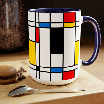 Sophisticated Dual-Tone Ceramic Coffee Cups - Morning Indulgence Series - Très Elite