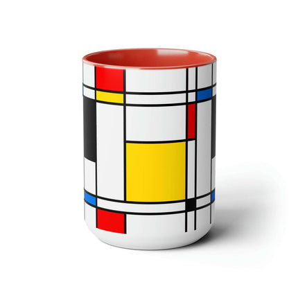 Sophisticated Dual-Tone Ceramic Coffee Cups - Morning Indulgence Series - Très Elite