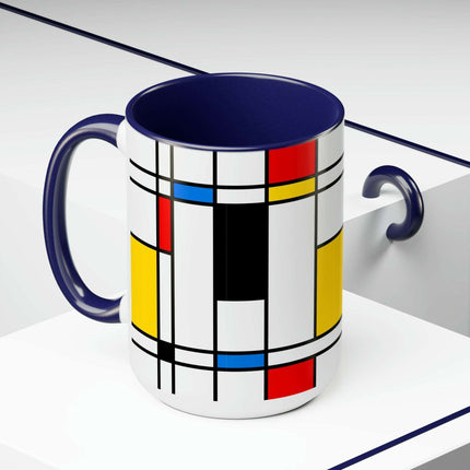 Sophisticated Dual-Tone Ceramic Coffee Cups - Morning Indulgence Series - Très Elite