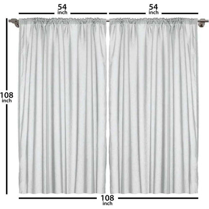 Sophisticated Eggshell Blue Asian Silky Satin Curtain Panels - Luxurious Set of 2, 108" x 108" - Très Elite