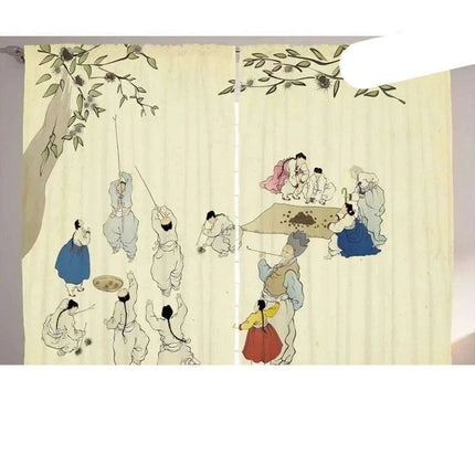 Sophisticated Eggshell Blue Asian Silky Satin Curtain Panels - Luxurious Set of 2, 108" x 108" - Très Elite
