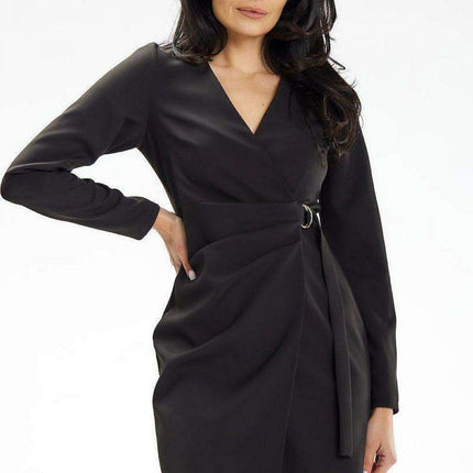 Sophisticated Envelope Mini Robe Dress for Office and Formal Events