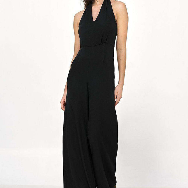 Sophisticated European Backless Wide Leg Jumpsuit for Women