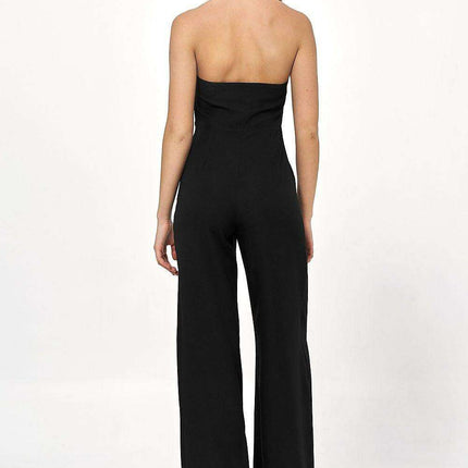 Sophisticated European Backless Wide Leg Jumpsuit for Women - Très Elite