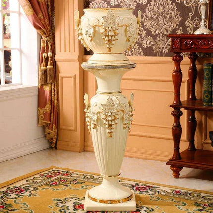 Sophisticated European-Style Ceramic Column Vase - Très Elite