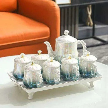 Sophisticated European Tea and Coffee Ceremony Set: Transform Your Tea Rituals with Timeless Charm - Très Elite