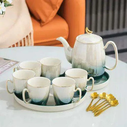 Sophisticated European Tea and Coffee Ceremony Set: Transform Your Tea Rituals with Timeless Charm - Très Elite