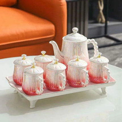 Sophisticated European Tea and Coffee Ceremony Set: Transform Your Tea Rituals with Timeless Charm - Très Elite