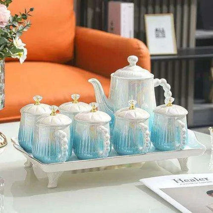 Sophisticated European Tea and Coffee Ceremony Set: Transform Your Tea Rituals with Timeless Charm - Très Elite