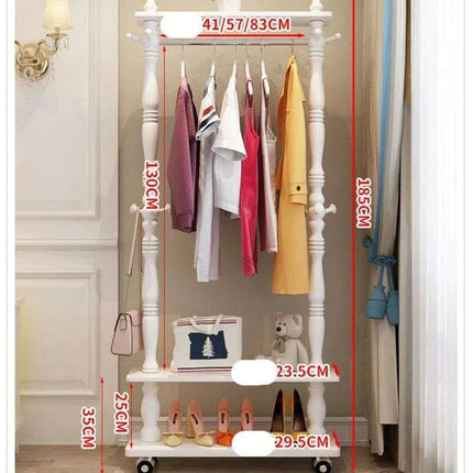 Sophisticated European Wooden Freestanding Coat Stand and Wardrobe Storage Solution - Très Elite