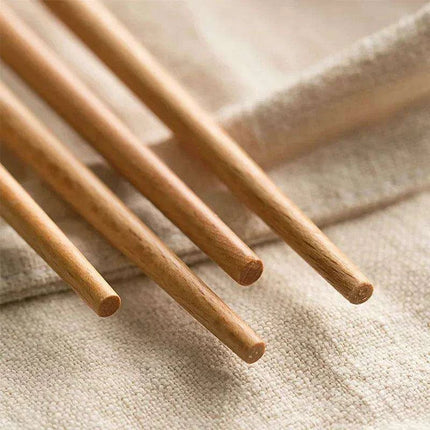 Sophisticated Extra Long Beech Wood Japanese Cooking Chopsticks - Slip-Resistant for Noodles and Frying - Très Elite