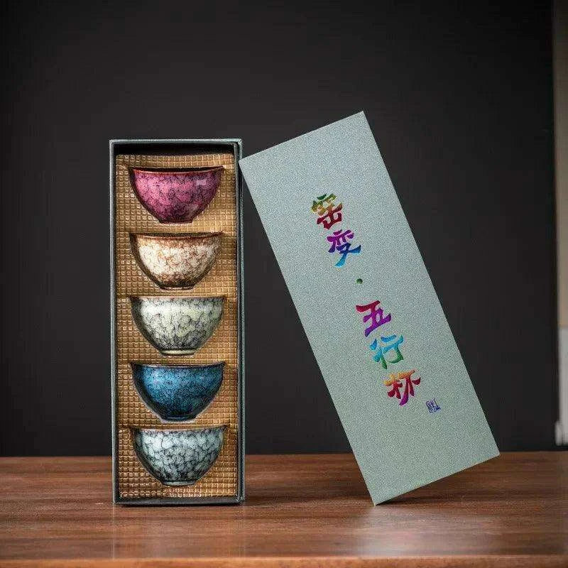 Sophisticated Five-Element Ceramic Tea Set for Home Elegance and Thoughtful Gifting - Très Elite