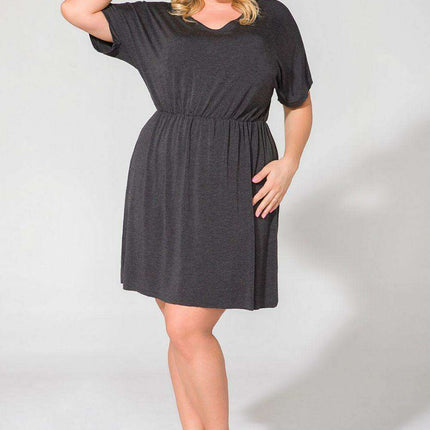 Sophisticated Flared Hem Viscose Blend Daydress - Size Inclusive - Très Elite