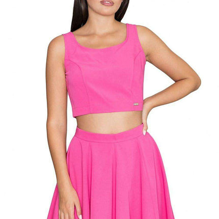 Sophisticated Flared Skirt and Top Outfit - Très Elite