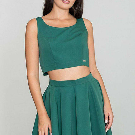 Sophisticated Flared Skirt and Top Outfit - Très Elite