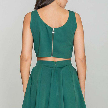 Sophisticated Flared Skirt and Top Outfit - Très Elite
