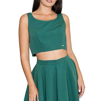 Sophisticated Flared Skirt and Top Outfit - Très Elite