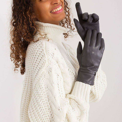 Sophisticated Floral Embroidered Touchscreen Gloves for Women - Très Elite