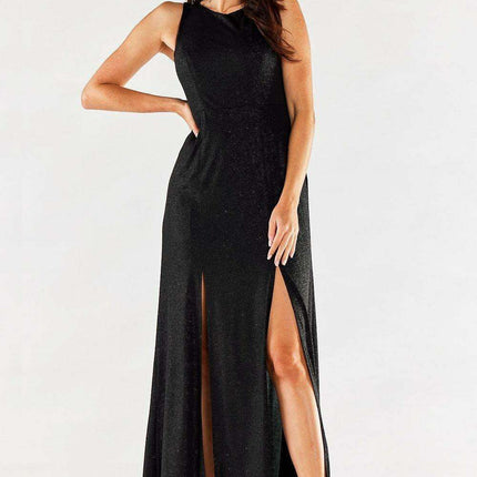 Sophisticated Front-Slit Evening Gown - Très Elite