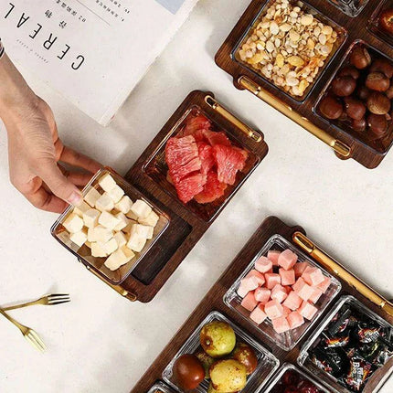 Sophisticated Glass Platter for Elegant Snack Presentation - Ideal for Upscale Events - Très Elite