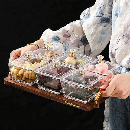 Sophisticated Glass Platter for Elegant Snack Presentation - Ideal for Upscale Events - Très Elite