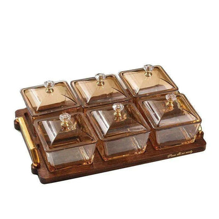 Sophisticated Glass Platter for Elegant Snack Presentation - Ideal for Upscale Events - Très Elite