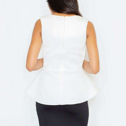 Sophisticated Grace: Elegant Cold Shoulder Blouse