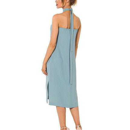 Sophisticated Halterneck Crepe Maxi Dress - Très Elite