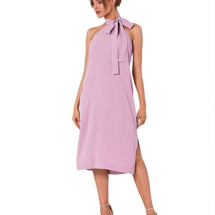 Sophisticated Halterneck Crepe Maxi Dress - Très Elite