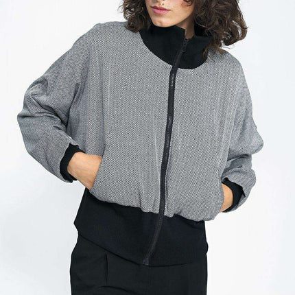 Sophisticated Herringbone Urban Coat Modern Wardrobe - Très Elite