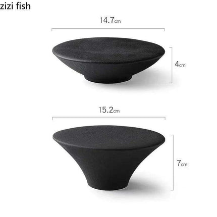 Sophisticated High Foot Ceramic Dessert Plate for Elegant Culinary Presentations - Ideal for Sushi and Unique Snacks - Très Elite