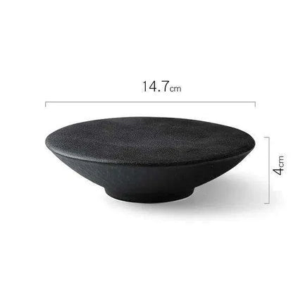 Sophisticated High Foot Ceramic Dessert Plate for Elegant Culinary Presentations - Ideal for Sushi and Unique Snacks..