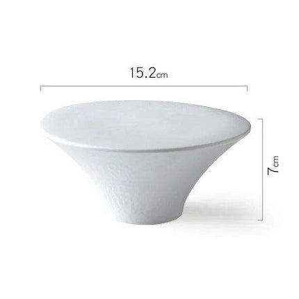 Sophisticated High Foot Ceramic Dessert Plate for Elegant Culinary Presentations - Ideal for Sushi and Unique Snacks..