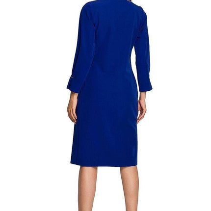 Sophisticated High-Neck Day Dress - Très Elite