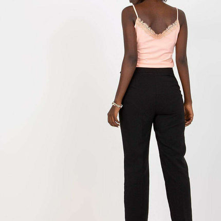 Sophisticated High-Waisted Straight Leg Trousers for Women with Fashionable Belt - Très Elite